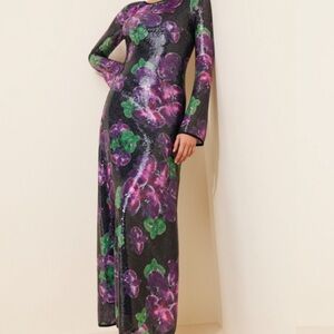 Floral Long Sleeve Mini Dress